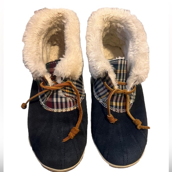 Sperry Leather Top Slider Duck Slippers 9 EUC - Picture 2 of 10